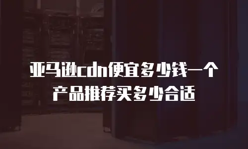 亚马逊cdn便宜多少钱一个产品推荐买多少合适
