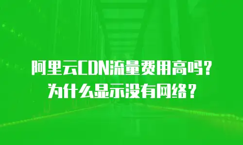 阿里云CDN流量费用高吗？为什么显示没有网络？