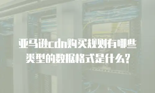 亚马逊cdn购买规则有哪些类型的数据格式是什么?