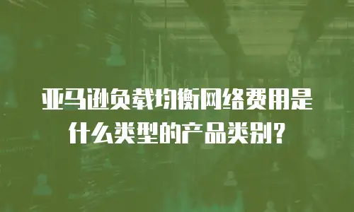亚马逊负载均衡网络费用是什么类型的产品类别？