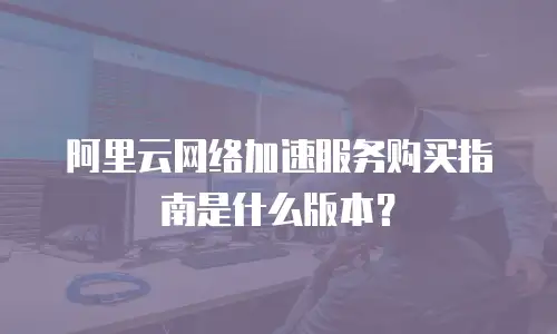 阿里云网络加速服务购买指南是什么版本？