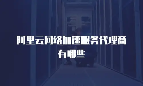 阿里云网络加速服务代理商有哪些