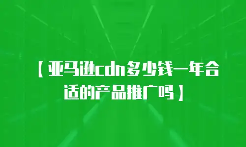 【亚马逊cdn多少钱一年合适的产品推广吗】