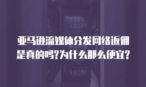 亚马逊流媒体分发网络返佣是真的吗?为什么那么便宜?