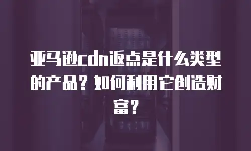亚马逊cdn返点是什么类型的产品？如何利用它创造财富？
