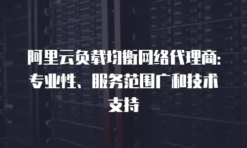 阿里云负载均衡网络代理商：专业性、服务范围广和技术支持

