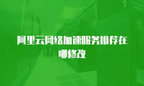 阿里云网络加速服务推荐在哪修改