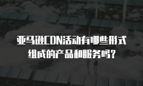 亚马逊CDN活动有哪些形式组成的产品和服务吗？