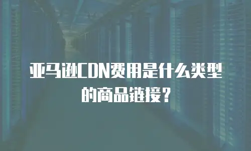 亚马逊CDN费用是什么类型的商品链接？