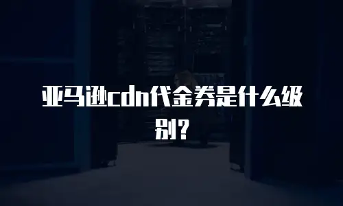 亚马逊cdn代金券是什么级别？