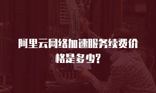 阿里云网络加速服务续费价格是多少?