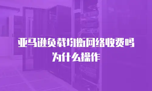 亚马逊负载均衡网络收费吗为什么操作