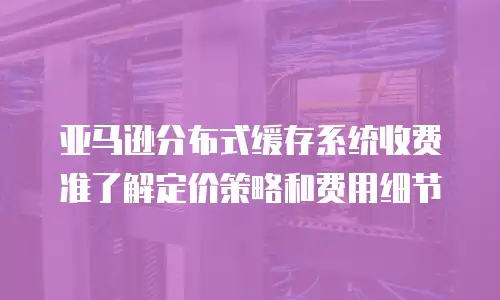 亚马逊分布式缓存系统收费准了解定价策略和费用细节