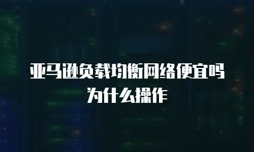 亚马逊负载均衡网络便宜吗为什么操作
