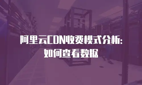 阿里云CDN收费模式分析：如何查看数据