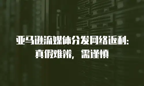 亚马逊流媒体分发网络返利：真假难辨，需谨慎