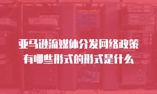 亚马逊流媒体分发网络政策有哪些形式的形式是什么