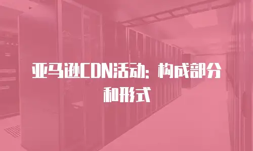 亚马逊CDN活动: 构成部分和形式