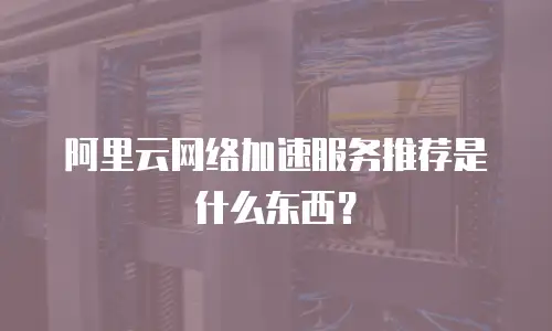 阿里云网络加速服务推荐是什么东西？