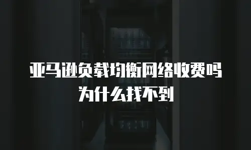 亚马逊负载均衡网络收费吗为什么找不到