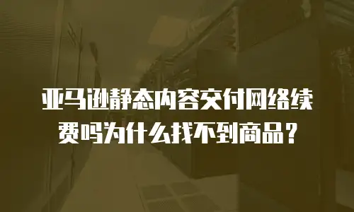 亚马逊静态内容交付网络续费吗为什么找不到商品？