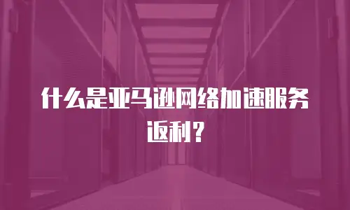 什么是亚马逊网络加速服务返利？