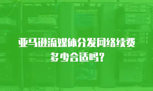 亚马逊流媒体分发网络续费多少合适吗？