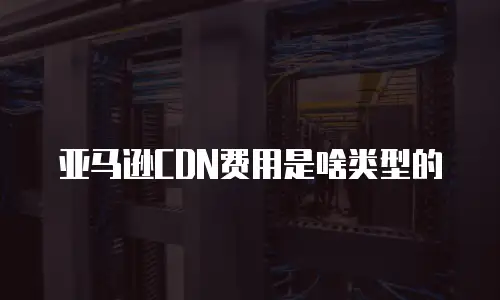亚马逊CDN费用是啥类型的
