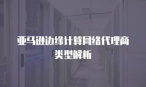 亚马逊边缘计算网络代理商类型解析
