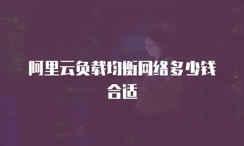 阿里云负载均衡网络多少钱合适