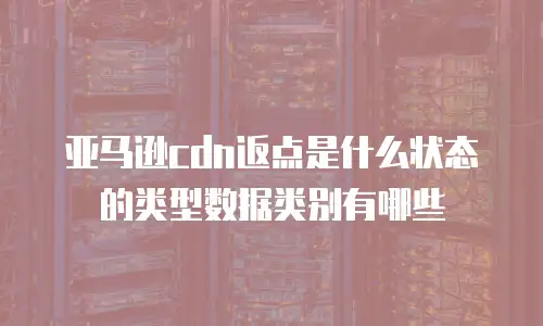 亚马逊cdn返点是什么状态的类型数据类别有哪些