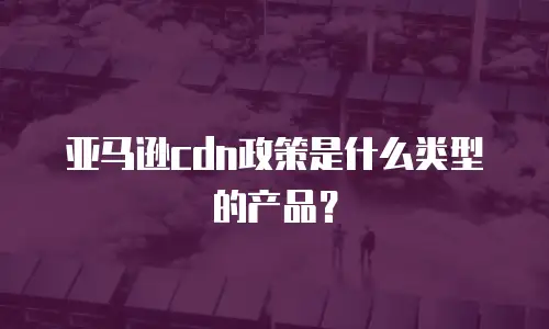 亚马逊cdn政策是什么类型的产品？