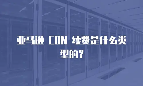 亚马逊 CDN 续费是什么类型的？