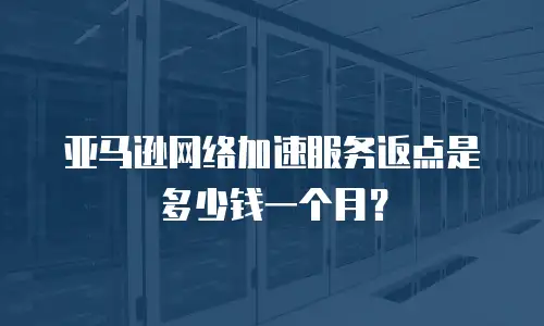 亚马逊网络加速服务返点是多少钱一个月？