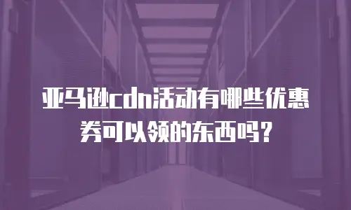 亚马逊cdn活动有哪些优惠券可以领的东西吗？