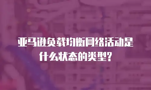 亚马逊负载均衡网络活动是什么状态的类型?