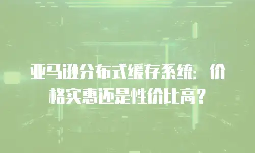 亚马逊分布式缓存系统：价格实惠还是性价比高？
