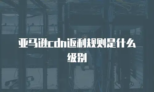 亚马逊cdn返利规则是什么级别