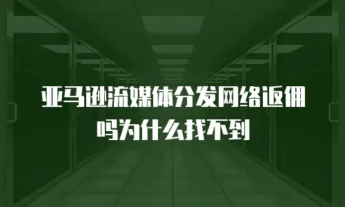 亚马逊流媒体分发网络返佣吗为什么找不到