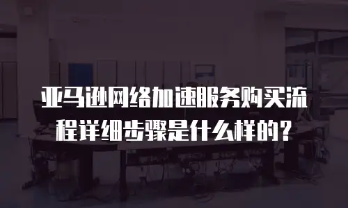 亚马逊网络加速服务购买流程详细步骤是什么样的？