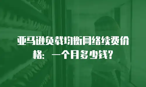 亚马逊负载均衡网络续费价格：一个月多少钱？