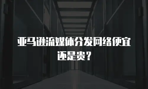 亚马逊流媒体分发网络便宜还是贵？