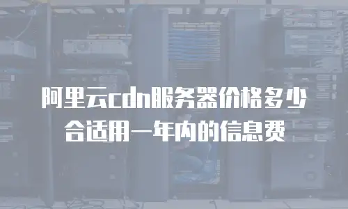 阿里云cdn服务器价格多少合适用一年内的信息费