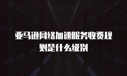 亚马逊网络加速服务收费规则是什么级别