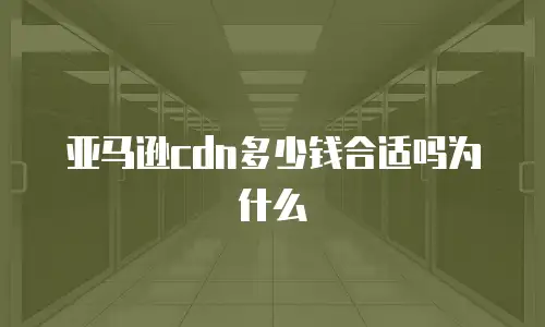亚马逊cdn多少钱合适吗为什么