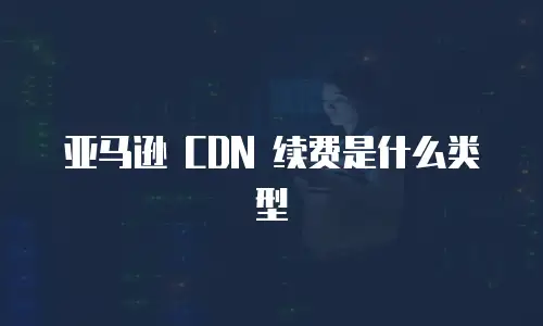 亚马逊 CDN 续费是什么类型