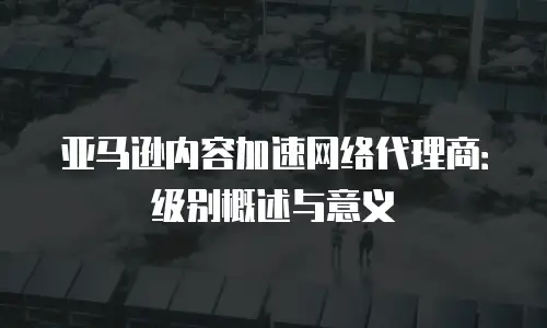 亚马逊内容加速网络代理商：级别概述与意义