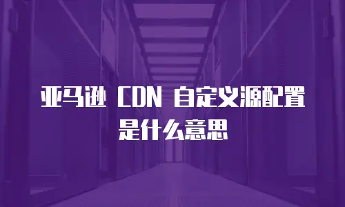 亚马逊 CDN 自定义源配置是什么意思
