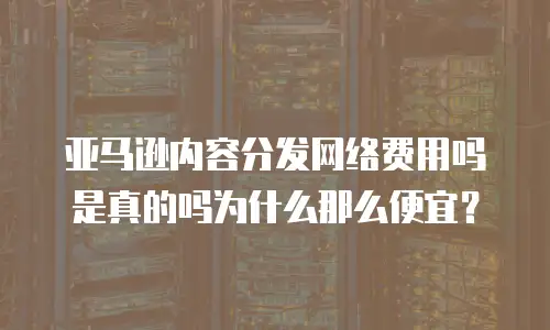 亚马逊内容分发网络费用吗是真的吗为什么那么便宜？