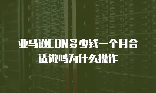 亚马逊CDN多少钱一个月合适做吗为什么操作